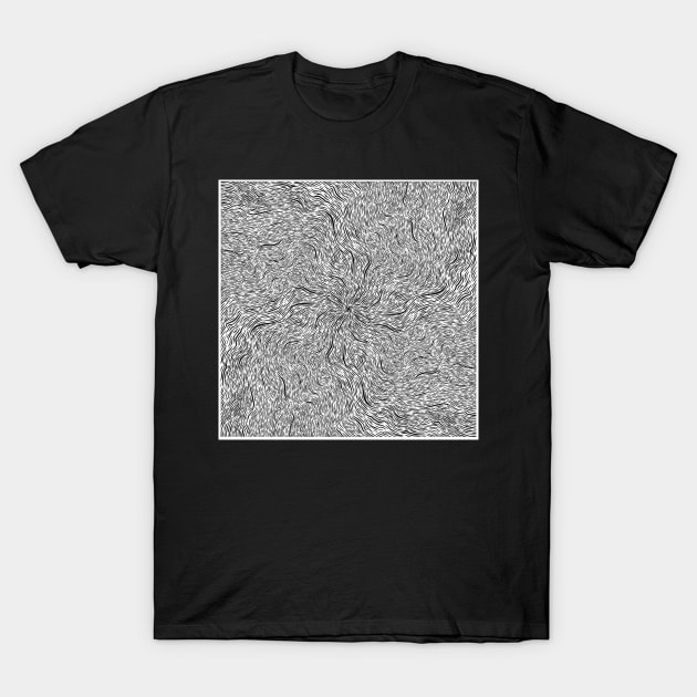 Nirmana Center Galaxy Line Art T-Shirt by Merchsides